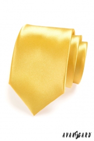 Мъжка вратовръзка, лъскаво жълта
