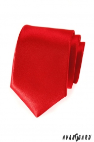 Гладка червена вратовръзка за джентълмени