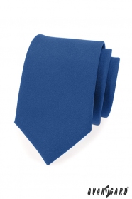 Синя мъжка вратовръзка в матов дизайн