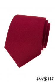 Матова мъжка вратовръзка в цвят бордо