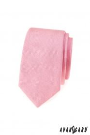 Розова структурирана тясна вратовръзка
