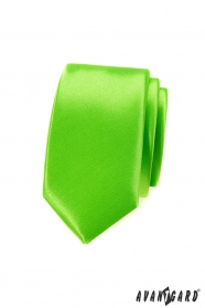 Тясна вратовръзка зелен монохромен гланц