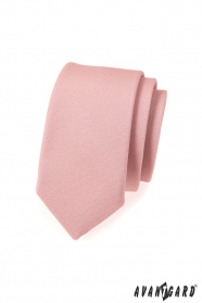 Тясна вратовръзка в модерен цвят пудра