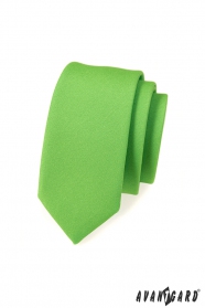 Тесен вратовръзка зелен мат