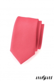 Тясна вратовръзка в цвят корал