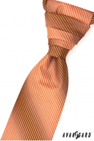 Сватбена вратовръзка на оранжеви райета