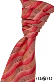 Сватбена вратовръзка червено-кафява