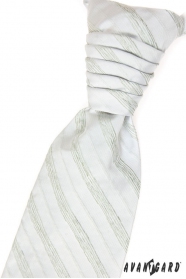 Сватбена вратовръзка на зелени ивици