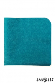 Тюркоазена кърпичка с флорален десен