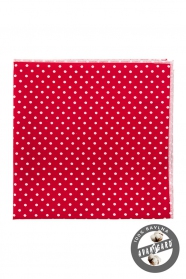 Червена памучна кърпичка на бяла точка