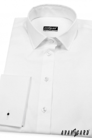 Бяла дамска риза за копчета за ръкавели