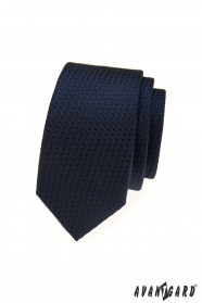 Синя текстурирана тясна вратовръзка
