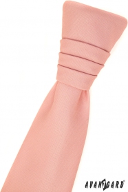 Френска момчешка вратовръзка в пудрово розово