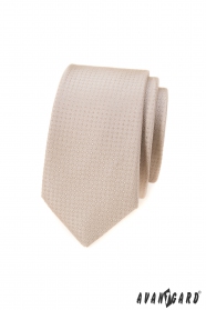 Бежова тясна вратовръзка на точки