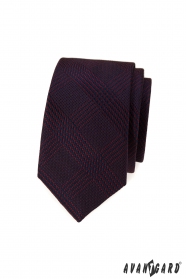 Тясна вратовръзка с бордо ивици