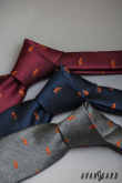 Вратовръзка се с оранжева лисица - ширина 7 см