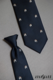 Синя вратовръзка Bulldog модел - ширина 7 см