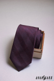 Мъжка вратовръзка с бордо райета - ширина 7,5 см