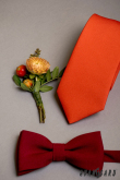 Матова тъмно оранжева вратовръзка - ширина 7 см
