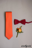 Матова тъмно оранжева вратовръзка - ширина 7 см
