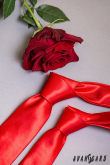 Тясна елегантна червена вратовръзка - ширина 5 см
