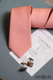 Сьомга розова матова вратовръзка - ширина 7 см