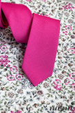 Матова вратовръзка фуксия - ширина 7 см