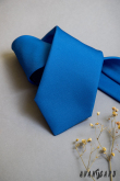 Синя мъжка вратовръзка в матов дизайн - ширина 7 см