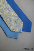 Синя мъжка вратовръзка в матов дизайн - ширина 7 см