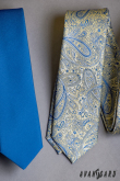 Тясна вратовръзка в матово синьо Avantgard - ширина 5 см