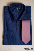 Памучна вратовръзка с райе в бордо - ширина 7 см