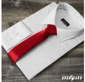 Мъжка риза Slim Fit семпла бяла - 45/194 