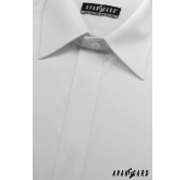 Мъжка риза KLASIC с покрити копчета V1-Бяла - 41/182