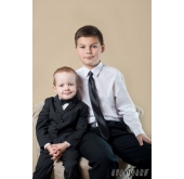 Вратовръзка за момче, Черен гланц - дължина 44 см
