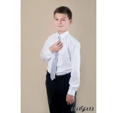 Детска вратовръзка сребърен гланц 44см - дължина 44 см
