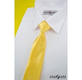 Бебешка вратовръзка жълта гладка - дължина 31см