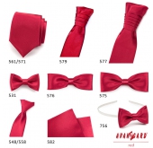 Червена момчешка вратовръзка на еластична лента - дължина 31см