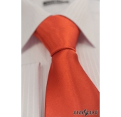 Мъжка гладка червена вратовръзка - ширина 7 см