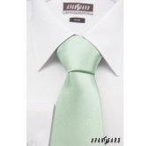 Мъжка вратовръзка светло зелен гланц - ширина 7 см