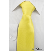 Ярко жълта матова мъжка вратовръзка - ширина 7 см