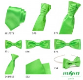 Тясна вратовръзка зелен монохромен гланц - ширина 5 см