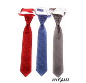 Червена сватбена вратовръзка с мотиви на пейсли - универсален