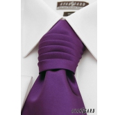 Лилава гладка сватбена вратовръзка - универсален