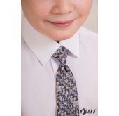 Детска вратовръзка със сива шарка 44см - дължина 44 см